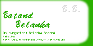 botond belanka business card